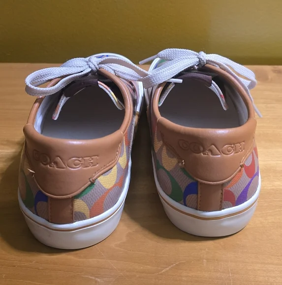Coach City Sole Pride Multicolored Rainbow Sneakers Skate Shoes 7.5-8 - Picture 6 of 14